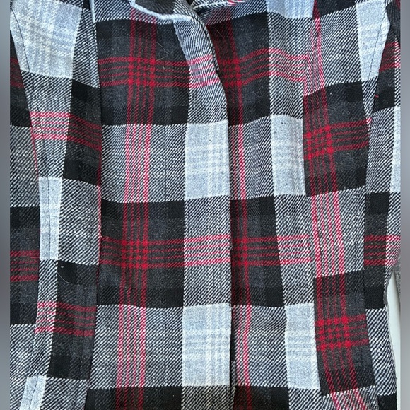 PLAID WOOL BLEND PEA COAT MAJORA - Picture 3 of 10